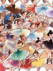 SCXXBSW 50pcs Ballet Cartoon Graffiti Stickers Decorative Handbooks Water Cups Notebook Luggage Double Transparent Stickers - Multicolor - View 13
