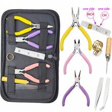 Bộ dụng cụ tự làm trang sức 8 món, bao gồm 3 loại kìm, 2 nhíp, 1 dùi, 1 kìm bấm vòng, 1 thước kẻ. Phù hợp cho người mới bắt đầu và người có kinh nghiệm, cần thiết cho việc sử dụng tại nhà. - Nhiều màu - Xem 16