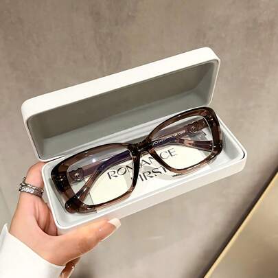 大框防蓝光眼镜，TR超轻眼镜框，猫眼眼镜，时尚通勤透明镜片眼镜