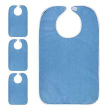 Set de 4 baberos grandes para adultos, baberos de tela tipo toalla para el cuidado de ancianos - Multicolor - Ver 13