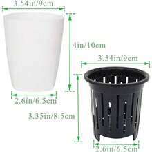 8 Pack 4 Inch Self Watering Plastic Planter With Inner Pot White Flower Plant Pot, Modern Decorative Flower Pot All House Plants, Flowers, Herbs, African Violets