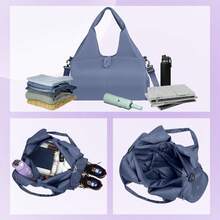 Yoga Maleta Deportiva Bolsa de Deporte Gym con Compartimento para Zapatos y Bosillo Impermeable, con Neceser y Funda para Zapatos, Bolsa de Viaje Impermeable para Entrenamiento, Deporte, Yoga (Azul) - azul - Ver 12