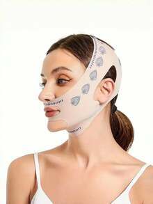 [Official Authentic Product] [Officially Selected With Quality Guarantee] Fashion Brand: Face Bandage, Comfortable Ice Silk Material, Daily Face Lifting Mask - Pink - View 6