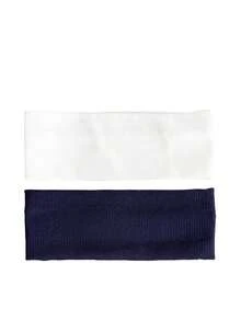 3条装纯色针织弹力发带,适合日常瑜伽、户外运动休闲、健身房发带、头巾、吸汗带、学校用品、大学用品、秋冬季女士发饰、度假装扮、女士头巾、时尚女士围巾 - 彩色 - 查看 8