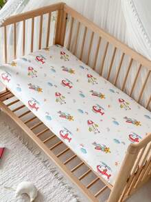 1 件柔软舒适的婴儿床笠，带有熊动物图案（39.37 * 23.62）英寸，（47.24 * 23.62）英寸，（51.96 * 28.34）英寸，爱情人节