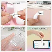 Label Maker Tape Compatible With Phomemo D30 Priner White Sticker Thermal Paper SelfAdhesive Waterproof 12 X 40mm 0.47 X 1.57in 180 Labels Roll 3 Rolls