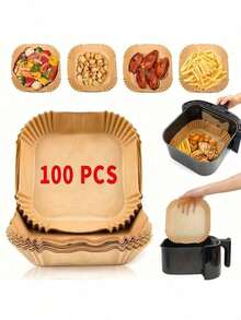 100 Sheets Of Air Fryer Paper Lining Air Fryer Disposable Paper Lining Oil-Proof And Waterproof Air Fryer Paper Basket Bowl Lining 6 Inches 100/50/10pcs Paper Air Fryer Liners, Default OPP Packaging,6-Inch Non-Stick Circular Baking Paper, Compatible With Most Air Fryers,All Saints' Day Christmas Gift - Multicolor - View 10
