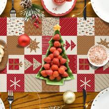 1pc/4pcs/6pcs/60pcs Christmas Decorative Placemats, Christmas Style Linen Placemats & Table Runners, Christmas Snowflake & Christmas Tree Placemats, Merry Christmas, Suitable For Home, Restaurant, Dining Table Decor, Home Goods