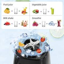 Mini Portable Fruit Juicer Blender, LED Display Smoothie Maker, USB Rechargeable Crushed Ice Machine For Milkshake & Fresh Juice