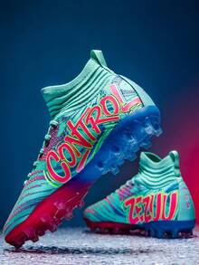 1 Pair Recommended Football/Soccer Shoes For Men, Women, Youth, With Long Studs For AG, Short Studs For TF, Anti-Slip, High-Top, Durable, Suitable For Daily Training, Grass Field, Sports Matches, All Seasons