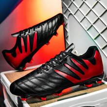 男式足球鞋青少年成人户外专业轻便运动足球鞋 - 黑色 - 查看 3
