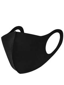 1pc Unisex Breathable Dust-Proof Face Mask, Sun Protection, Lightweight Knitted Fabric, Suitable For Spring/Summer - Black - View 7