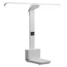 1 件 LED 台灯，USB 可充电触控灯，3 种颜色 5 种亮度等级护眼阅读灯，带手机支架和笔筒的床头灯，三合一，适用于房间、书桌、工作台 - 白色 - 查看 12