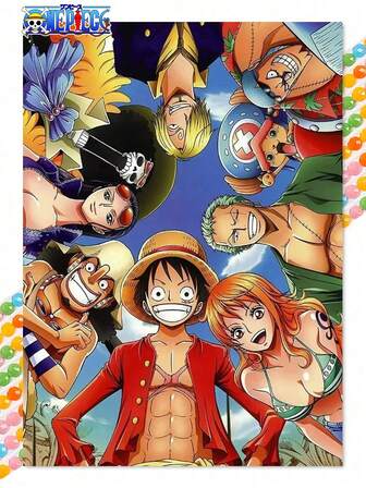  1 Pc And Diamond Painting "ONE PIECE"Character Collection Mosaic Inlay Cross Stitch Kit Rhinestone 5D DIY Decorative Painting 30x40cm
