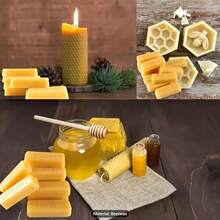 4/8 块黄色纯蜂蜡块，高品质，无需电源，适用于蜡烛制作、DIY 工艺品、手工护肤品 - 黃色 - 查看 3