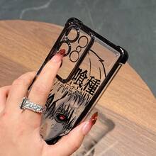 Funda de teléfono de anime masculino G-Ghoul de ojos rojos de moda para Samsung Galaxy A73 A56 A55 A54 A53 A52 A51 A36 A35 A34 A33 A32 A26 A24 A23 A22 A16 A15 A14 A13 A12 A06 A05s 4G 5G con marco electrochapado y cubierta trasera transparente anti-caída - Mezcla de colores - Ver 6