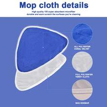 1/2/3pcs New Microfiber Replacement Pads, Multi-Color, Suitable For O-Cedar/ 100 Mops, High Absorbency, Strong Dust Removal, Machine Washable And Reusable, Suitable For Kitchen Floor Tile Cleaning Supplies. Back To School, Halloween, Christmas