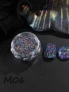 8 盒/套超亮指甲闪粉 0.4 克/罐变色龙极光闪亮钻石美甲镀铬粉细闪粉颜料 - 彩色 - 查看 23