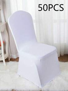 1/10/50 chiếc Vỏ bọc ghế bằng vải thun co giãn màu đen dùng cho tiệc cưới, sự kiện, tiệc tùng, ăn uống, trang trí, vỏ bọc ghế co giãn tốt - màu đen - Xem 11