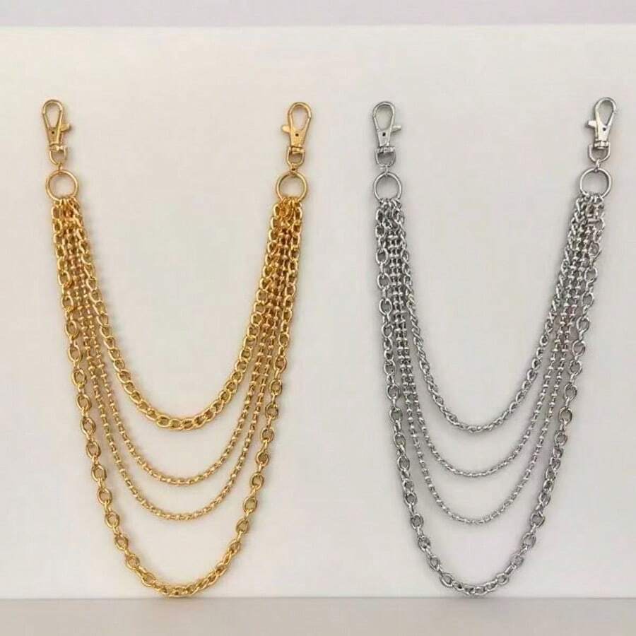 Mehrschichtige Hüftkette aus Metall im Punk-Stil, Jeans-Accessoire für Hip-Hop, multifunktionale Hosen-Kette für Herren und Damen geeignet für den täglichen Gebrauch und modisches Kombinieren