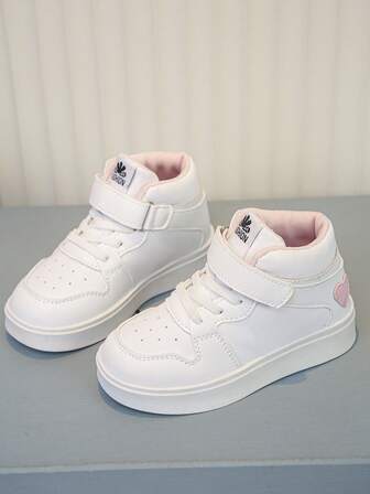 1 双儿童中帮弹力带魔术贴防滑透气运动鞋