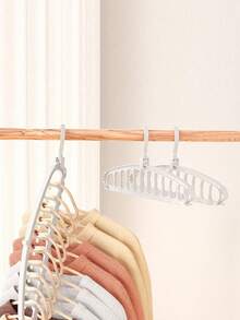 1pc-11 Holes Multi-Functional Seamless Coat Hanger Dormitory Home Hanging Clothes Magic Drying Rack Bedroom Wardrobe Storage - Multicolor - View 9