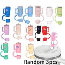 6 Peças de Chapéus de Palha com Top de Palha de 10mm, Compatíveis com Cantis sem Alça de 30 e 40 Oz