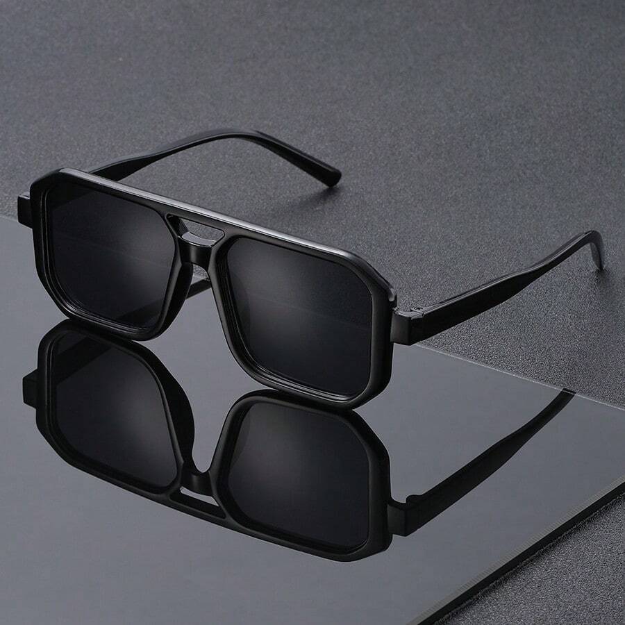 Unisex Modern Large Frame Glasses, Minimalist Design, Lightweight & Transparent, Suitable For Daily Commute, All Seasons