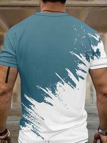 Men's Printed Crew Neck Short Sleeve T-Shirt And Pants Set