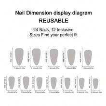 24 uñas postizas con forma de almendra y diseño de flores 3D con degradado azul-verde - Adecuadas para salidas festivas, uñas postizas removibles y reutilizables