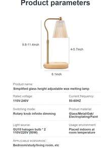 1 件蜡烛加热器灯带定时器调光器可调节高度适用于新家卧室、母亲节礼物、香薰罐复古家居装饰、父亲节、母亲节、圣诞节、感恩节、万圣节、情人节礼物 - 查看 5