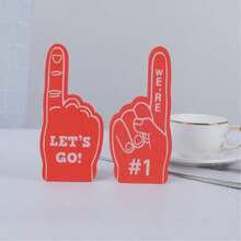 1 pezzo Guanti da tifoso in EVA, accessori per manifestazioni sportive studentesche, guanti da applauso per cheerleading, dita in schiuma EVA, adatti per ogni occasione di tifo, accessori per cheerleading sportiva, forniture per creare atmosfera da festa (materiale schiumoso, sulla superficie del prodotto ci saranno alcune bolle e fori)