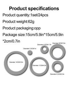 24 pièces Autocollants muraux ronds en acrylique miroir, Décalcomanies murales DIY, Convient pour la chambre, la salle de bain, la maison, le salon, le bureau, la décoration