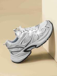 DareSee New Spring/Autumn Women Sneakers Casual Chunky Sneakers Versatile Fashion Trainers Travel Shoes, Size Runs Small, Recommend Ordering One Size Up Gifts - Grey - View 7