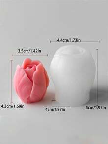 3D郁金香蜡烛模具硅胶模具，适合DIY手工制作，花瓣硅胶模具，柔软硅胶，非常适合情人节、母亲节、生日礼物、蜡烛花束制作