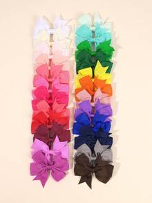 24 piezas de pinzas para el cabello con moños de colores para niñas, clips de fibra de poliéster multicolor perfectos para adolescentes como decoración del cabello para el atuendo diario, accesorios de cabello versátiles