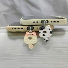 1 件可爱拇指猫手机防尘塞挂饰 - 彩色 - 查看 5