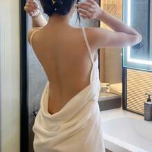 舒适珊瑚绒浴袍 - 可调节蝴蝶结，防静电，保暖，粉白条纹，理想的冬季睡衣，可机洗，圣诞海滩主题，圣诞毛巾 - 彩色 - 查看 9