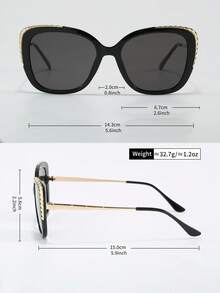 新款复古欧美风女士猫眼眼镜，高端时尚街头风 - 彩色 - 查看 8