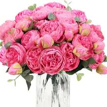 1/3/80 bông hoa giả, hoa mẫu đơn lụa, bó hoa cưới, hoa hồng giả, hoa cẩm tú cầu dùng cho bình hoa cưới, trang trí nhà cửa, phòng ăn, phòng ngủ, phụ kiện tiệc sinh nhật, lễ hội, trang trí sân vườn ngoài trời, trang trí phòng ngủ, nguyên liệu làm vòng hoa DIY, vật liệu trang trí tiệc sinh nhật, phụ kiện trang trí nhà cửa, ngày Valentine, trang trí phòng ngủ, trang trí phòng ngủ. - Màu Hồng Tươi - Xem 11