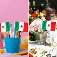 5/15pcs Mexico Hand Wave Flags + 5pcs Cross-Hole Transparent PVC Plastic Suction Cup - Portable, Reusable, Easy To Install - Perfect For Office, Car Decor, Wall Decor, Home Decor, Sports Games & Outdoor Events - Vibrant Colors, Durable Material - Multicolor - View 5