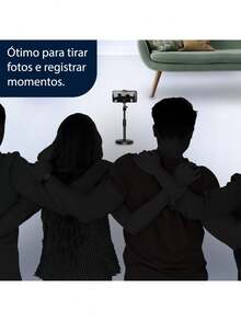 Suporte Apoiador De Celular Mesa Tripé Selfie Regulagem 360° - Multicolorido - Visão 6