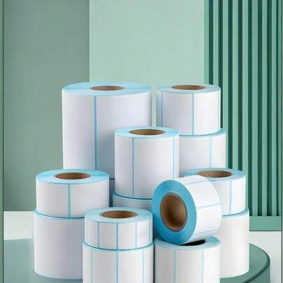 Marklife 40x30mm、60*40mm、70*20mm、80*60mm、100*100mm、1.57*1.18in、2.362*1.575 In、2.756*0.787 In、3.150*2.362 In、3.937*3.937 In、800 张/卷、经济型“热敏纸”、热敏标签贴纸、打印机方形热敏纸卷、白色、防水、防刮、防油、1 卷 - 兼容 P50、D100 打印机、适用于小型企业、商店、价格标签、包装标签、二维码、条形码、感恩节贴纸、愚人节