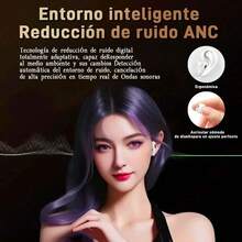A9 Pro Auriculares Bluetooth, audífono inalámbrico inteligente con pantalla táctil, reducción de ruido activa dual ANC+ENC, compatible con iOS/Android - Blanco - Ver 11