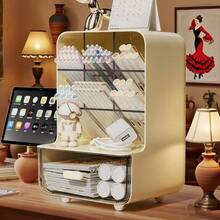 1 pieza Organizador de escritorio con cajón para accesorios de escritorio, organizador fijo, organizador marcado para suministros de arte de escritorio