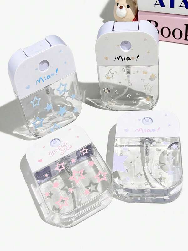 1pc 30ml Star Shaped Refillable Travel Spray Bottle, Hydrating Toner/Alcohol Mist