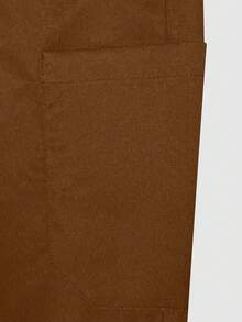 cimmuovere Plus Size Women Casual/Work Six Pockets Elastic Waist Loose Pants, Suitable For Nurses, Dentists, Healthcare, Veterinary, And Laboratory - Brown - View 7