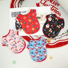 New Pet Clothes Cute Apparel For Cats & Dogs, Christmas Pet Hoodies Suitable For Poodle, Bichon Frise, Small Dogs, Short Style