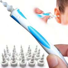 1 Piece Earwax Removal Product Comes With 16 Soft And Flexible Replacement Tips Ear Cleaner Best For Removing Earwax Earwax Removal Tool - Màu xanh lam - Xem 7