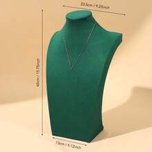 1 件天鹅绒项链展示架，人体模型胸围珠宝架，柜台展示道具项链架